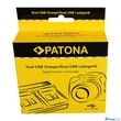 Patona DUPLA AKKUMULÁTOR TÖLTŐ CANON BP-110 LEGRIA HF 206 HF 28 HF R26 MICRO-USB kábellel