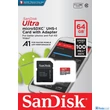 SanDisk 64GB microSDXC™ Mobile Ultra™ memóriakártya, + adapter, (140/10MB/s) class 10, A1