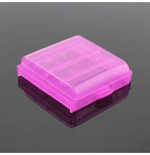 4 DB AA/AAA ELEM TARTÓ/TÁROLÓ TOK/DOBOZ RÓZSASZÍN