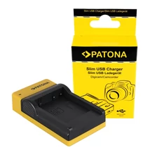Patona SLIM MICRO-USB AKKUMULÁTOR TÖLTŐ PANASONIC DMW-BCF10E LUMIX DMC-FS7 DMCLX5 DMCLX5 DMC-LX5