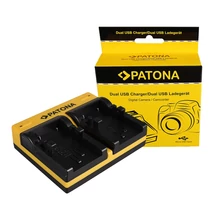 Patona DUPLA AKKUMULÁTOR TÖLTŐ CANON NB-1LH NP-600 DIGITAL ELPH ELPH NB-1LH NP-600 DIGITAL MICRO-USB KÁBELLEL