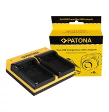 Patona DUPLA AKKUMULÁTOR TÖLTŐ CANON SLB-10A IXUS 85 IS SLB-10A IXY DIGITAL 25 IS SLB-10A MICRO-USB KÁBELLEL