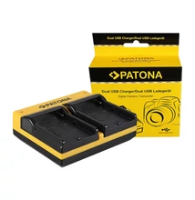 Patona DUPLA AKKUMULÁTOR TÖLTŐ SONY NP-FM50 DZ-MV DZMV200A DZ-MV200A DZMV200E DZ-MV200E MICRO-USB KÁBELLEL