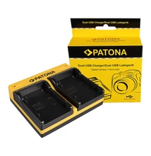 Patona DUPLA AKKUMULÁTOR TÖLTŐ SAMSUNG SB-P90A SC SC105L SC-105L SCM105 SC-M105 SCM105SMICRO-USB KÁBELLEL