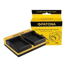 Patona DUPLA AKKUMULÁTOR TÖLTŐ SAMSUNG SLB-0837B IA-BH130C IA-BH130LB DIGIMAX I85 L74 WIDE MICRO-USB KÁBELLEL