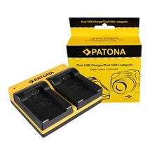 Patona DUPLA AKKUMULÁTOR TÖLTŐ SANYO DB-L90 DMX DMXSH1 DMX-SH1 DMXSH11 DMX-SH11 DB-L90 VPC MICRO-USB KÁBELLEL