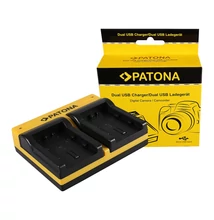 Patona DUPLA AKKUMULÁTOR TÖLTŐ SAMSUNG IA-BP210E HMX HMXH203 HMX-H203 IA-BP210E SMX SMXF40 MICRO-USB KÁBELLEL