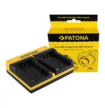 Patona DUPLA AKKUMULÁTOR TÖLTŐ PANASONIC VW-VBK180 H H100 H101 H95 VW-VBK180 HC HCV700 HC-V700 MICRO USB KÁBELLEL