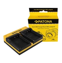 Patona DUPLA AKKUMULÁTOR TÖLTŐ SANYO DB-L40A L20A XACTI DMXC1 DMX-C1 DMXCA65 DMX-CA65 DSCC4  MICRO-US KÁBELLEL