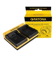 Patona DUPLA AKKUMULÁTOR TÖLTŐ CANON NB-11L IXUS 125HS 240HS NB-11L POWERSHOT A1200 A2200 MICRO-USB KÁBELLEL