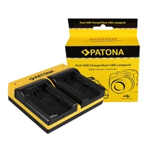 Patona DUPLA AKKUMULÁTOR TÖLTŐ CANON BP-718 727 LEGRIA HF R36 HF306 HF38 HF406 HF48 HFM506 MICRO-USB KÁBELLEL