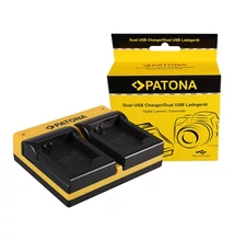 Patona DUPLA AKKUMULÁTOR TÖLTŐ PANASONIC DMW-BCN10 LUMIX DMCLF1 DMC-LF1 DMCLF1K DMC-LF1K MICRO-USB KÁBELLEL