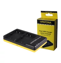 Patona DUPLA - GYORS AKKUMULÁTOR TÖLTŐ CANON BP-508 BP-512 MICRO-USB kábellel