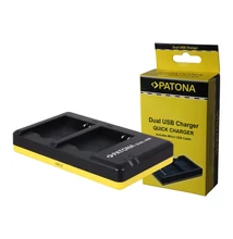 Patona DUPLA - GYORS AKKUMULÁTOR TÖLTŐ PANASONIC DMW-BCM13 BCM13 MICRO-USB kábel