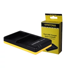 Patona DUPLA - GYORS AKKUMULÁTOR TÖLTŐ CANON LP-E8 LPE8 MICRO-USB KÁBELLEL
