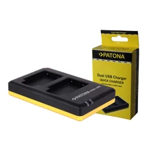 Patona DUPLA - GYORS AKKUMULÁTOR TÖLTŐ OLYMPUS LI40B, LI-40B MICRO-USB kábel