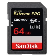 SanDisk 64GB Extreme Pro  SDXC™ memóriakártya (300/300 MB/s), 8K, V90, UHS-II