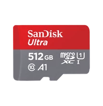 SanDisk 512GB microSDXC™ Mobile Ultra™ memóriakártya, + adapter, (150/10MB/s) class 10, A1 + Android APP