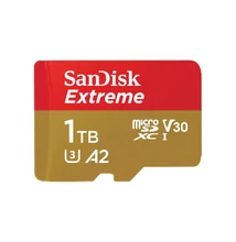 SanDisk 1TB microSDXC™ Mobile Extreme™ memóriakártya + adapter, (190/130 MB/s), UHS-I, A2, C10 + Rescue Pro Deluxe
