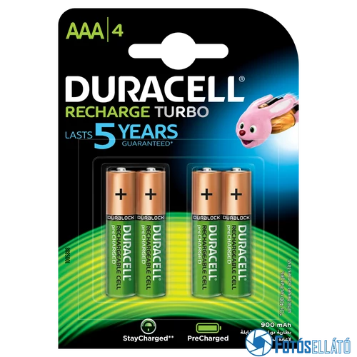 Duracell duralock recharge ultra 900 mah - aaa - 4db / cs