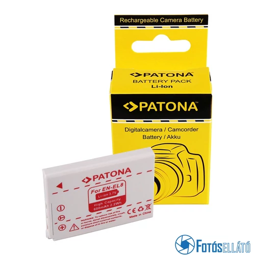 Patona AKKUMULÁTOR NIKON COOLPIX P2 P1 S3 S2 S1 ENEL8 EN-EL8