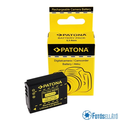 Patona AKKUMULÁTOR PANASONIC CGA-S007 S007 DMC-TZ5 TZ4 TZ3 TZ2 TZ1