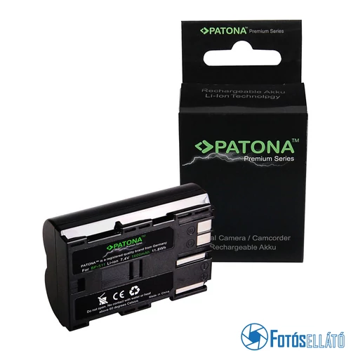 Patona PRÉMIUM AKKUMULÁTOR CANON BP-511 5D 40D 10D D60 POWERSHOT G1 G2 G6