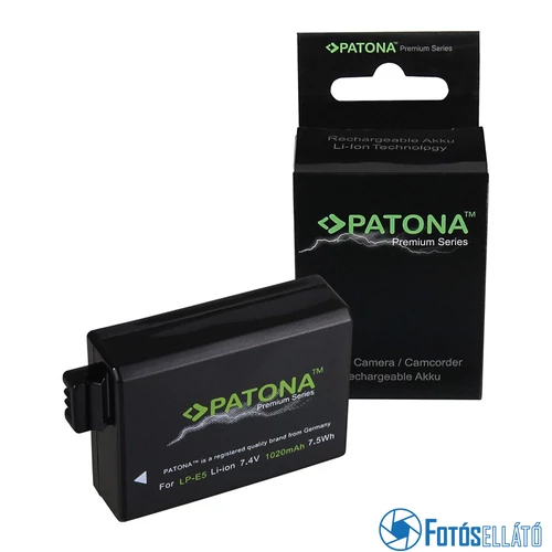 Patona PRÉMIUM AKKUMULÁTOR CANON LP-E5 LPE5 EOS 450D 500D 1000D