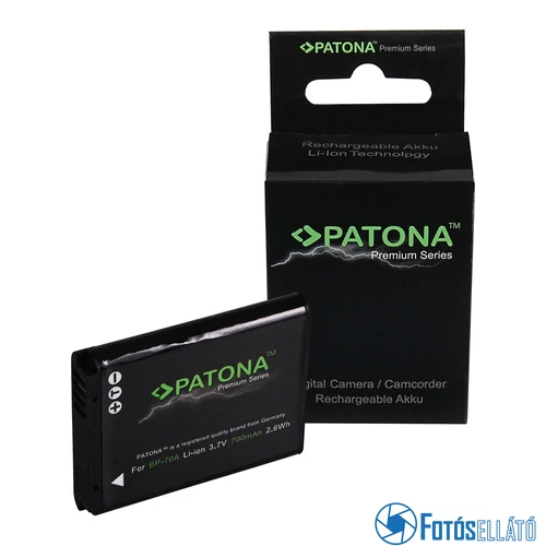 Patona PRÉMIUM AKKUMULÁTOR SAMSUNG ES-65 ES-70 PL-80 PL-100 BP-70A BP70A
