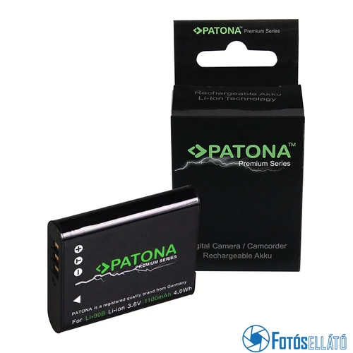 Patona PRÉMIUM AKKUMULÁTOR OLYMPUS LI-90B LI 90B LI90B OLYMPUS TOUGH TG1 TG-1 TG6 TG-6