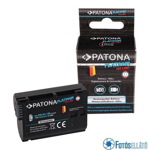 Patona PLATINUM AKKUMULÁTOR NIKON EN-EL15B D7000 D7100 D600 D610 D800 D800E D810 D850 Z7 V1