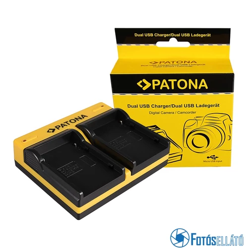 Patona DUPLA AKKUMULÁTOR TÖLTŐ CANON BP-915 EOS C300 C300 PL BP-915 HA HA H1S BP-915 POWERSHOTMICRO-USB KÁBELLEL