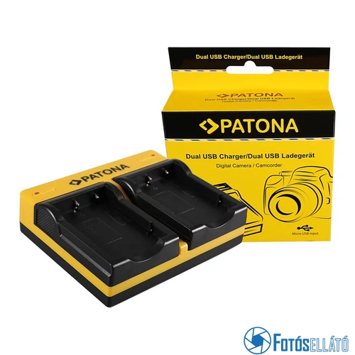 Patona DUPLA AKKUMULÁTOR TÖLTŐ FUJIFILM FUJI NP-40 FINEPIX F30 F-30 F31 F-31 F31FD F-31FD F402  MICRO USB KÁBELLEL