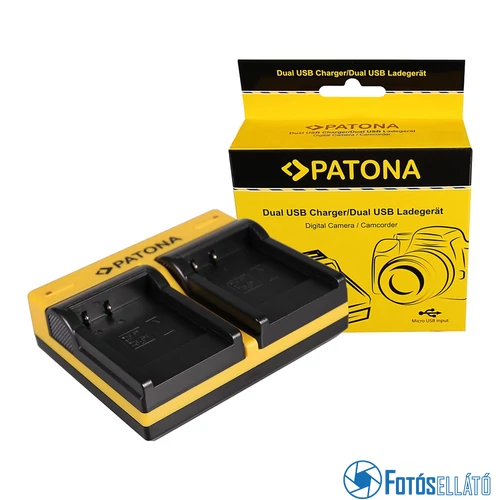 Patona DUPLA AKKUMULÁTOR TÖLTŐ SONY NP-BN1 CYBERSHOT DSCT99 DSC-T99 DSCTX5 DSC-TX5 DSCTX7 MICRO-USB KÁBELLEL
