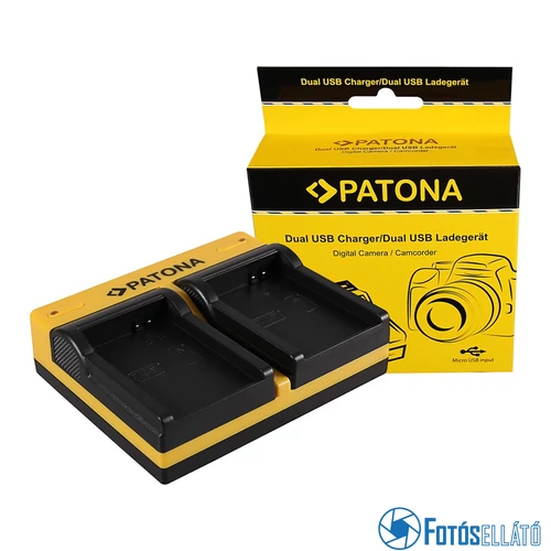 Patona DUPLA AKKUMULÁTOR TÖLTŐ SAMSUNG BP1310 NX10 NX100 NX11 MICRO-USB KÁBELLEL