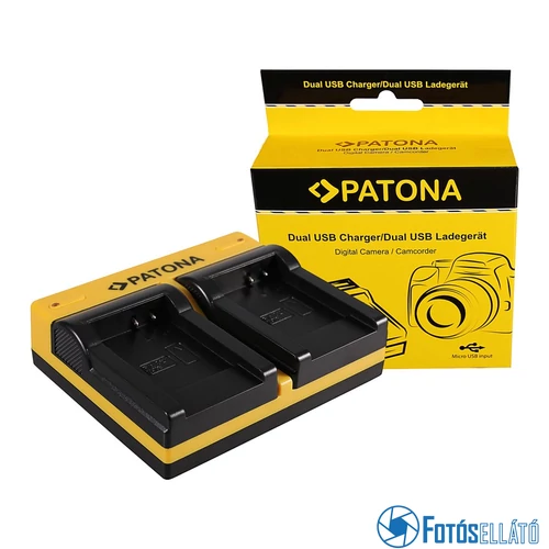 Patona DUPLA AKKUMULÁTOR TÖLTŐ OLYMPUS LI-70B FE FE4020 FE-4020 FE4040 FE-4040 FE5040 FE-5040 MICRO-USB KÁBELLEL