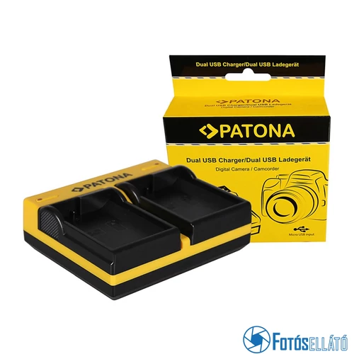 Patona DUPLA AKKUMULÁTOR TÖLTŐ NIKON EN-EL15 1 V1 EN-EL15 D600 D610 D7000 D7100 D800 D8000 MICRO-USB KÁBELLEL