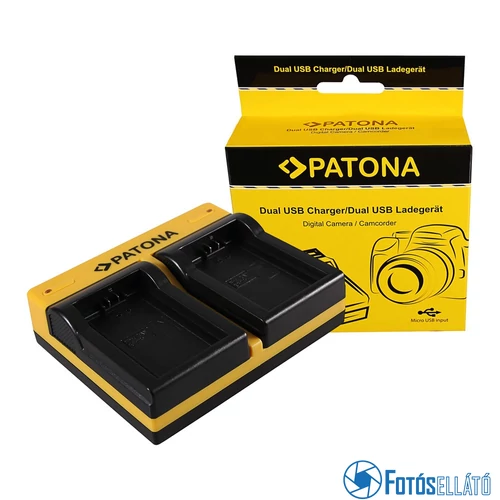 Patona DUPLA AKKUMULÁTOR TÖLTŐ CANON BP-110 LEGRIA HF 206 HF 28 HF R26 MICRO-USB kábellel