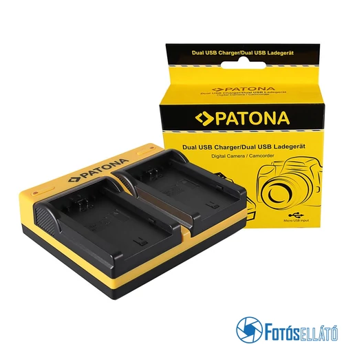 Patona DUPLA AKKUMULÁTOR TÖLTŐ SONY NP-FZ100 A7 III A7M3 ALPHA 7 III A7 R III A7RM3 ALPHA 7 R III A9 ALPHA
