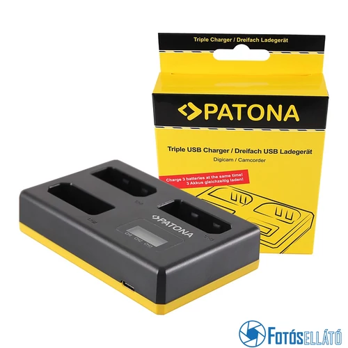 Patona USB 3-AS AKKUMULÁTOR TÖLTŐ NIKON EN-EL14 1D3100 D3200 D5100 D5200 P7000 P7700 P7800