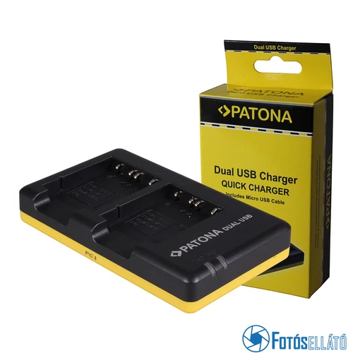 Patona DUPLA - GYORS AKKUMULÁTOR TÖLTŐ SONY NP-BG1 DSC H55 H70 MICRO-USB kábel
