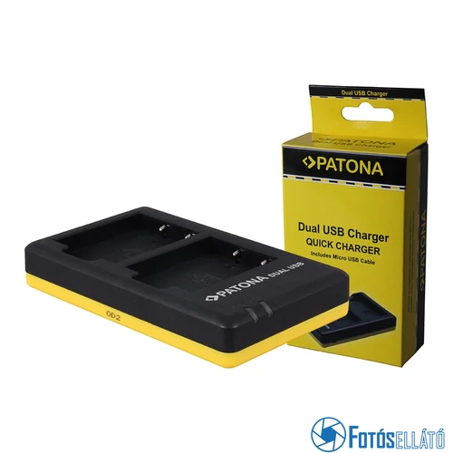 Patona DUPLA - GYORS AKKUMULÁTOR TÖLTŐ FINEPIX X-PRO 1 HS30 EXR MICRO-USB kábellel