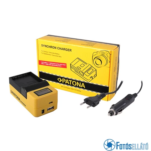 Patona AKKUMULÁTOR TÖLTŐ OLYMPUS BLH1 BLH-1 SZINKRON USB LCD KIJELZŐVEL