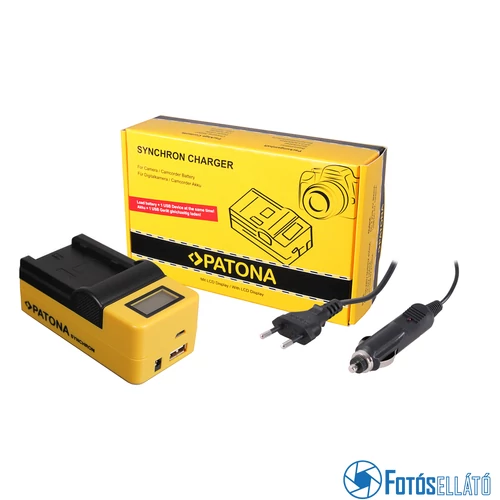 Patona AKKUMULÁTOR TÖLTŐ FUJI NP-W235 FUJIFILM XT-4 XT4 XT-4 SZINKRON USB LCD KIJELZŐVEL