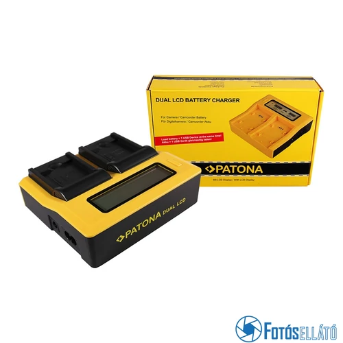 Patona DUPLA LCD USB AKKUMULÁTOR TÖLTŐ PANASONIC DMW-BCK7 LUMIX DMC78FXW DMC-78FXW DMCFH2 DMC-FH2