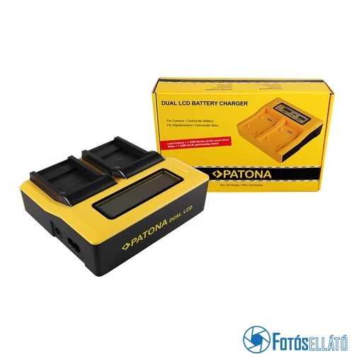 Patona DUPLA LCD USB AKKUMULÁTOR TÖLTŐ SANYO DB-L40A L20A XACTI DMXC1 DMX-C1 DMXCA65 DMX-CA65 DSCC4