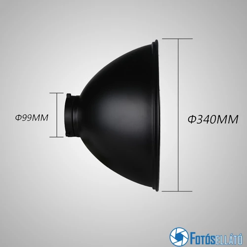 P&V 50°-os reflektor méhsejtráccsal, diffúzorral (hensel)