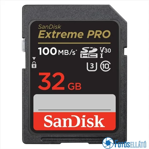SanDisk 32GB Extreme PRO SDHC™ memóriakártya (100/90MB/s) UHS-1, Class 10, U3, V30