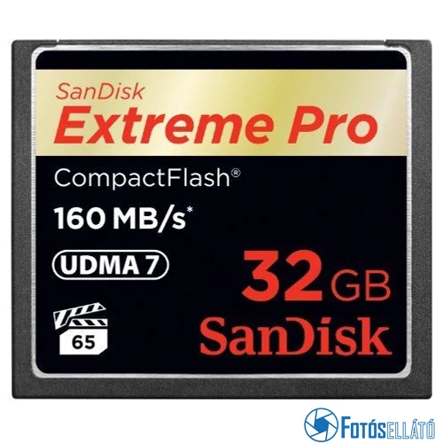 SanDisk 32GB Extreme Pro CompactFlash™ memóriakártya (160 MB/s)