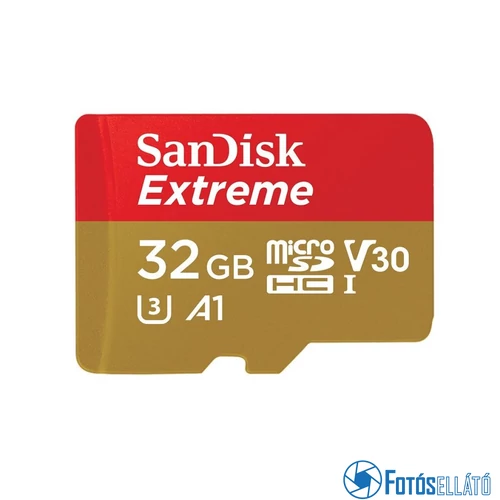 SanDisk 32GB microSDHC™ Mobile Extreme™ memóriakártya, + adapter, (100/60MB/s), UHS-1, V30, A1 + Rescue Pro Deluxe 